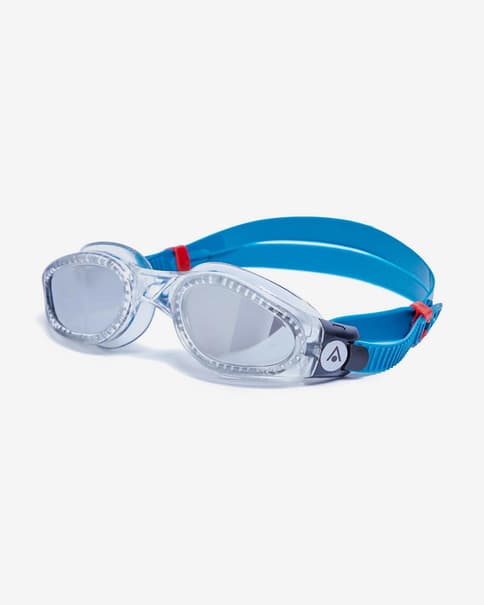 Gafas de natación Aqua Sphere Kaiman azul rojo con lentes gris claro