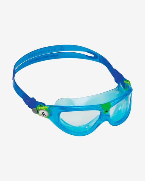 Gafas natación Aqua Sphere Seal Kid2 azul verde con lentes transparentes infantil