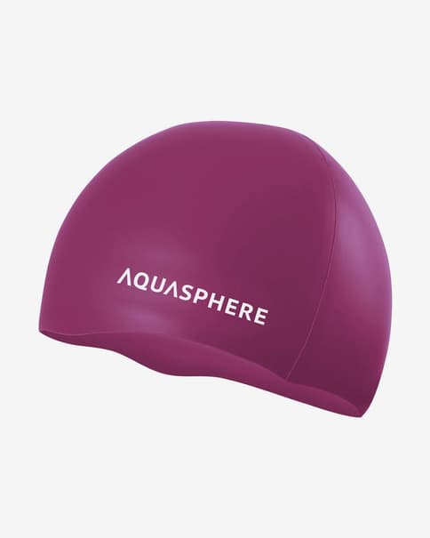 Aqua Sphere Plain Silicone Schwimmkappe lila/weiß