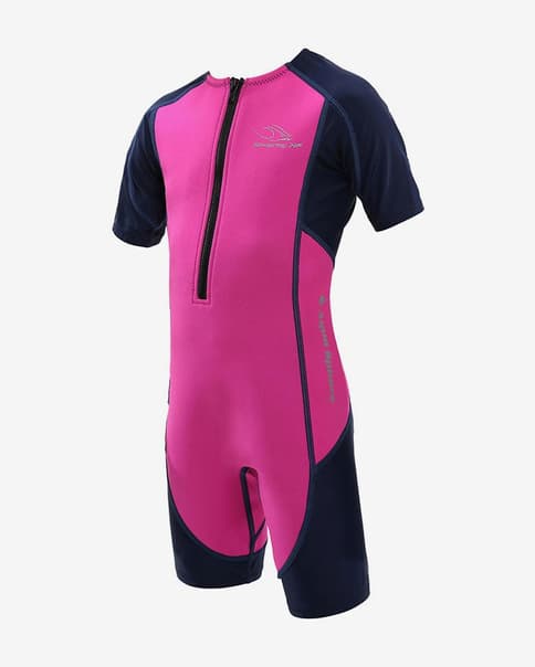 Granatowy kombinezon ochronny dla dzieci Aqua Sphere Stingray HP2 z krótkim rękawem