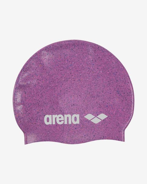 Gorro de natación Arena SIlicone Logo lila infantil