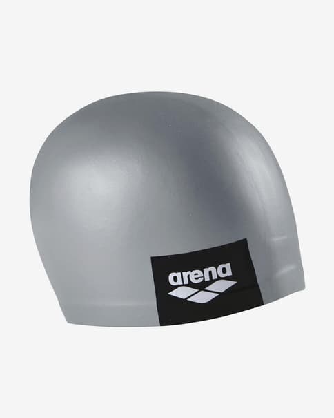 Arena Logo Moulded Swim Cap Grey
