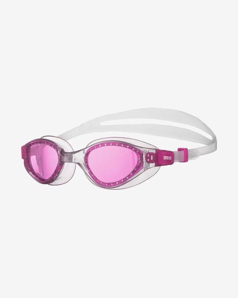Gafas de natación Arena Cruiser Evo blanco con lentes rosa infantil