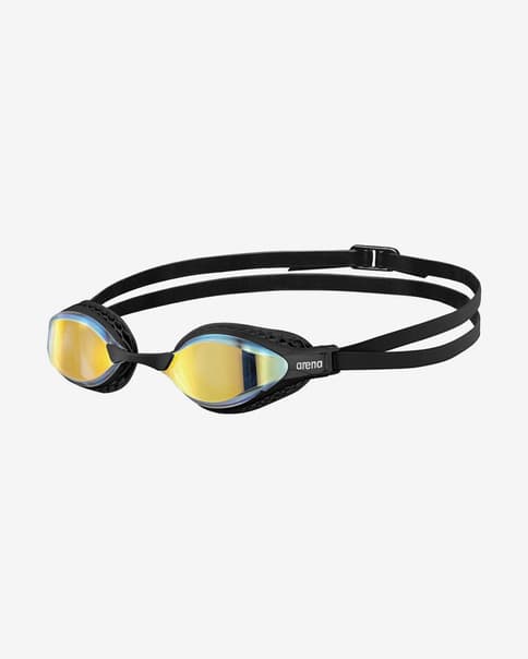 Gafas de natación Arena Air Speed negro con lentes espejadas amarillo