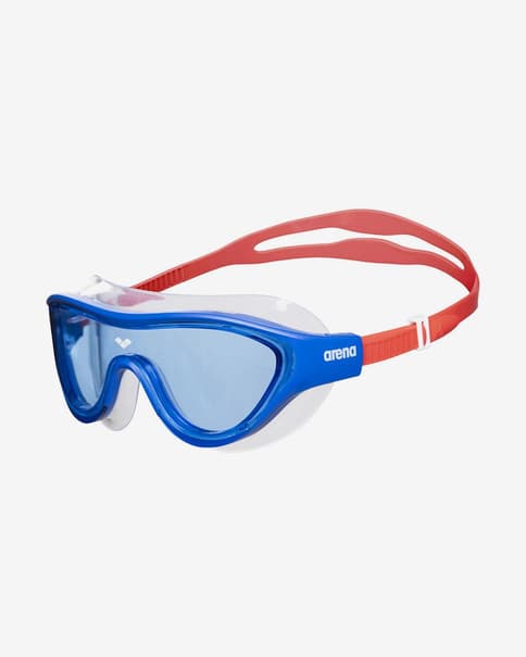 Gafas de natación Arena The One rojo azul con lentes transparentes azul infantil