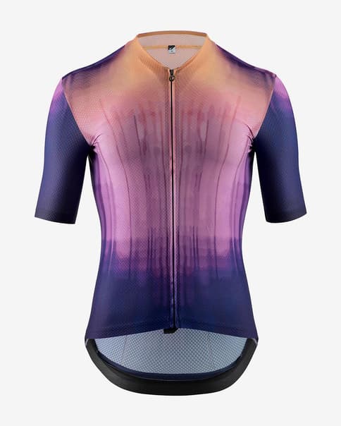 Maillot Assos Equipe R S11 Surface manga corta rosa azul intenso