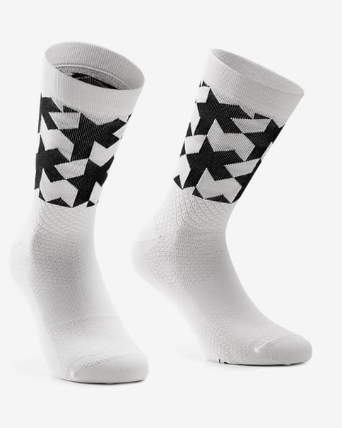 Calcetines Assos Assosoires Monogram EVO blanco negro