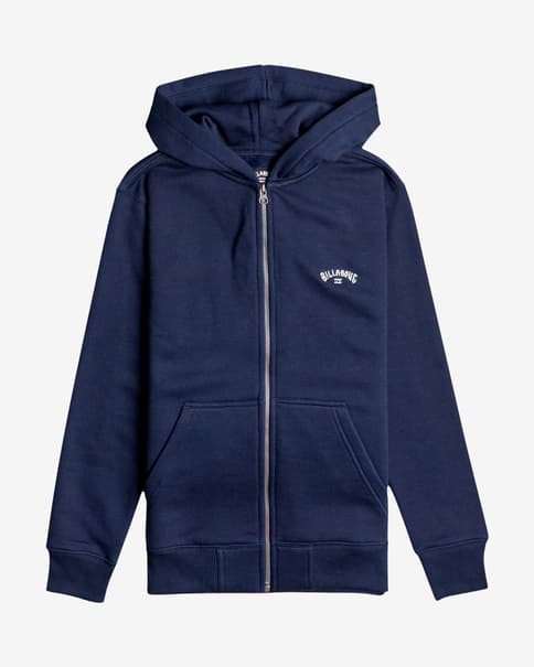 Sudadera con capucha Billabong Arch Full Zip azul oscuro blanco infantil