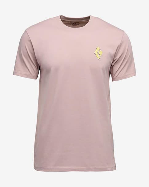 Camiseta Black Diamond Shredded manga corta rosa claro