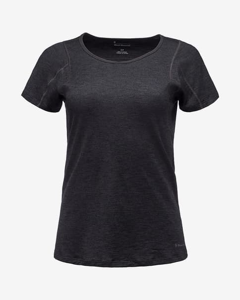 Camiseta Black Diamond Rhythm Tee negro manga corta mujer
