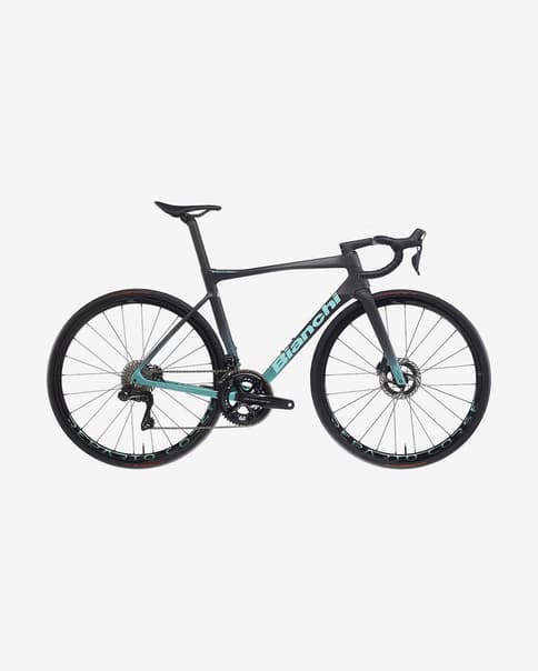 Bicicleta Carretera Bianchi Specialissima RC Shimano Dura-Ace Di2 negro azul celeste