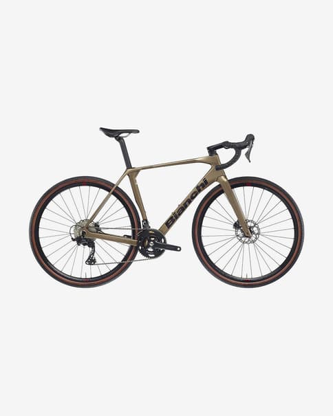 Bicicleta Gravel Bianchi Impulso Comp Shimano GRX 820 2x12V marrón