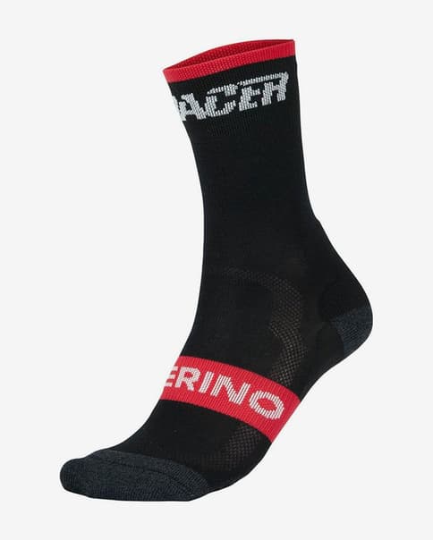 Calcetines Bioracer Winter Merino negro rojo