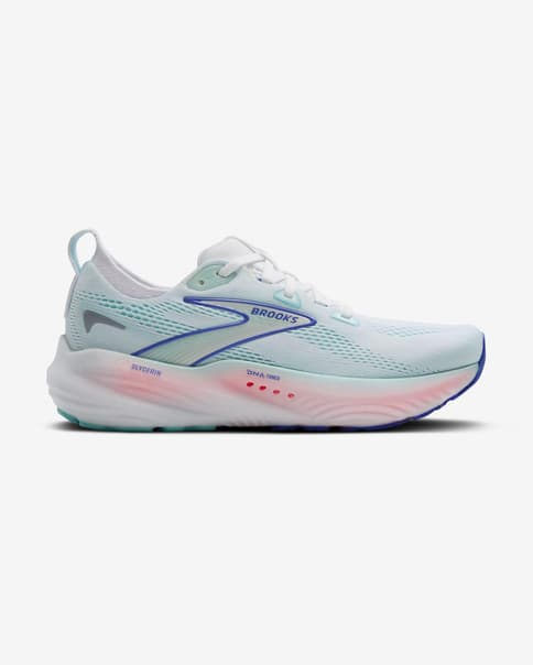 Chaussures Brooks Glycerin 22 Medium blanc bleu ciel femme
