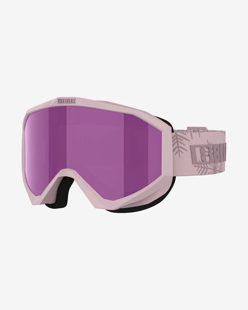 Máscara Bliz Liner rosa pálido con lente espejada violeta infantil