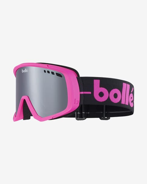 Máscara Bollé Mammoth negro rosa con lente espejada Black Chrome
