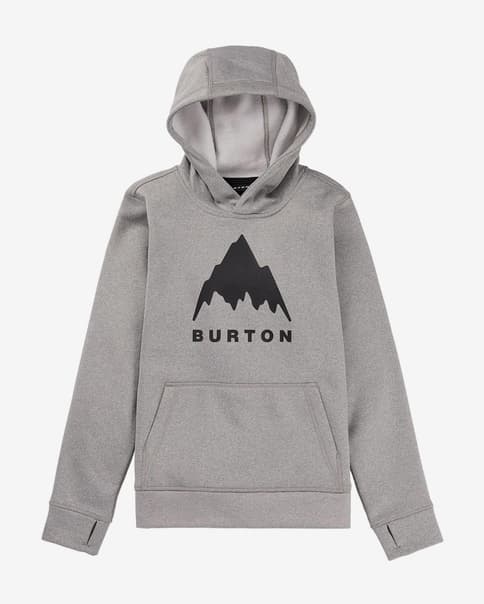 Sweat à capuche Burton Oak gris noir pour enfant.