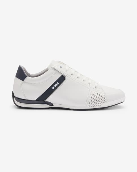 Zapatillas BOSS Low Logo blanco azul marino
