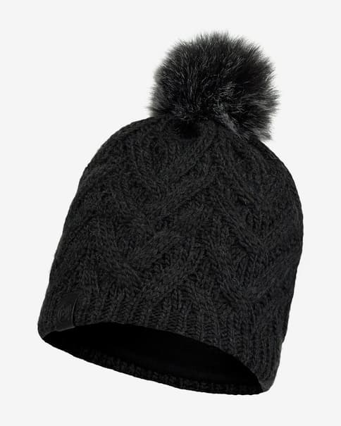 Gorro Buff Knitted Polar Hat Caryn Graphite negro mujer