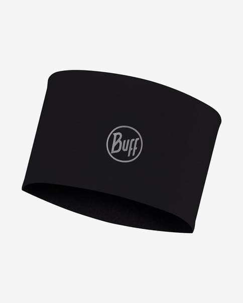 Cinta para la cabeza Buff Tech Polar Headband Solid Black negro