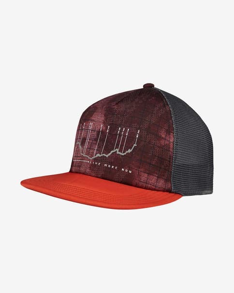 Gorra Buff Explore Trucker granate gris