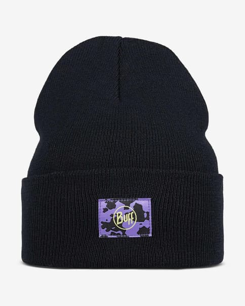 Gorro Buff Bery negro lila infantil