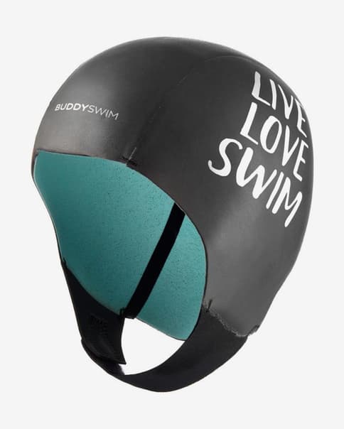 Gorro de natación Buddyswim Neopreno Smooth Skin 2.5mm negro azul