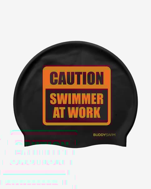 Gorro de silicona BuddySwim CSW negro naranja
