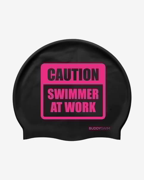 Gorro de silicona BuddySwim CSW negro rosa