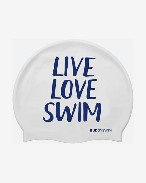 Gorro de silicona BuddySwim LLS blanco azul