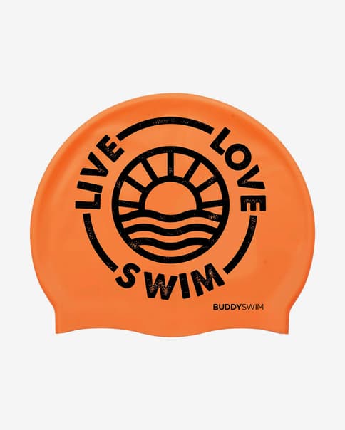 Gorro de silicona BuddySwim LLS2 naranja negro