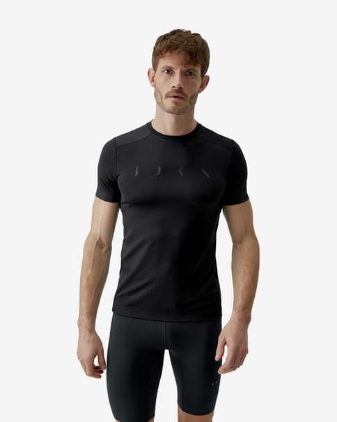 Camiseta Born Living Yoga Volta manga corta negro gris