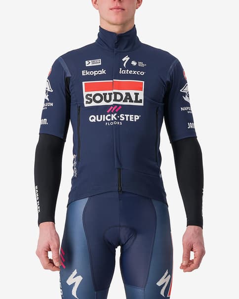 Maillot Soudal Quick-Step 2023 Gabba RoS 2 Rosso Corsa manga corta azul oscuro