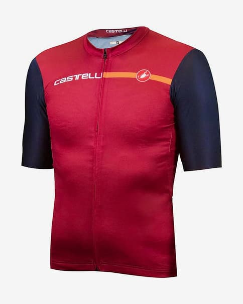 Maillot Castelli Competizione 3 Limited Edition manga corta rojo azul oscuro
