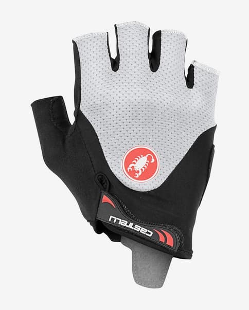 Handschuhe Castelli Arenberg Gel 2 Rosso Corsa kurz schwarz/weiß