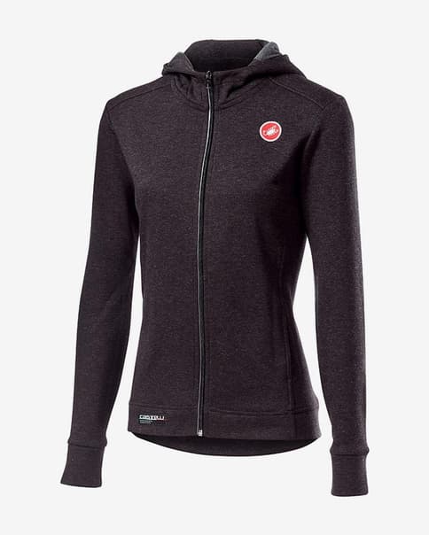 Sudadera Castelli Milano Full Zip negro mujer