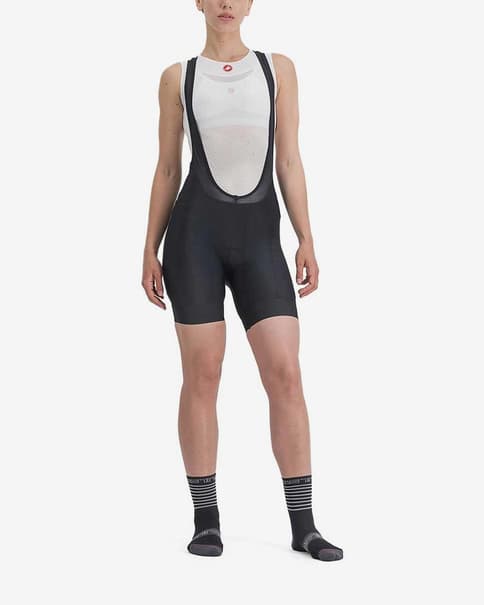 Culote Castelli Prima negro rojo hibisco mujer