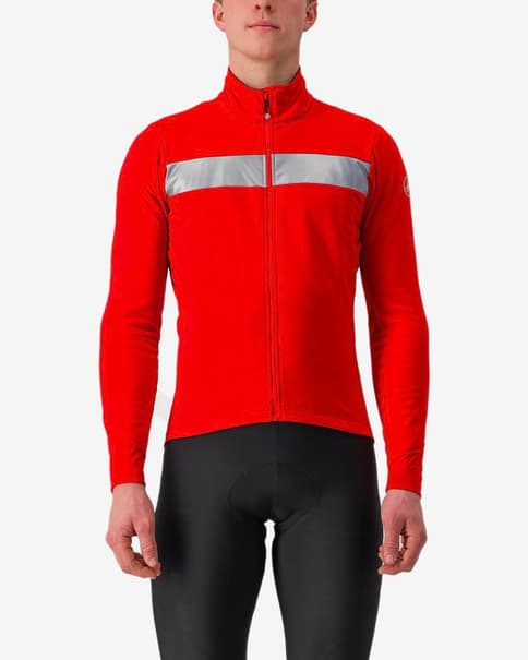 Chaqueta Castelli Raddoppia 3 GORE-TEX INFINIUM™ rojo brillante plata