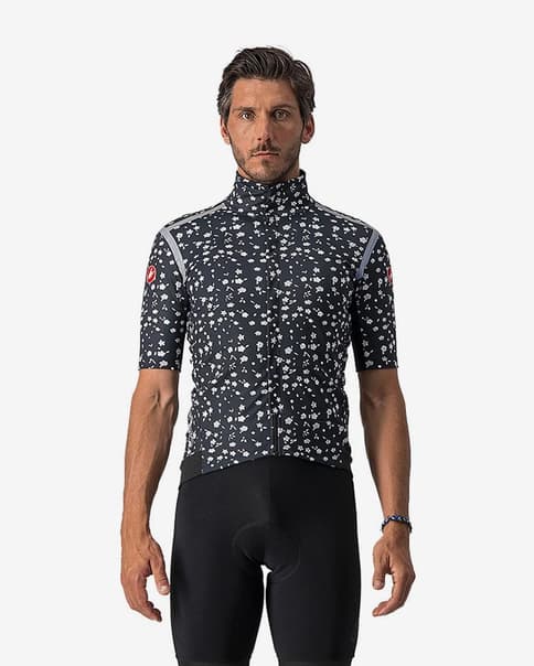 Maillot Castelli Gabba RoS Rosso Corsa Limited Edition GORE-TEX INFINIUM™ manga corta azul marino gris