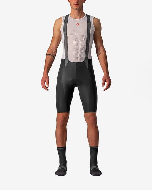 Castelli Free Aero Rosso Corsa Bib Shorts Black