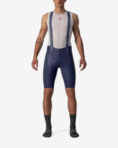 Castelli Free Aero Rosso Corsa Bib Shorts Deep Dark Blue