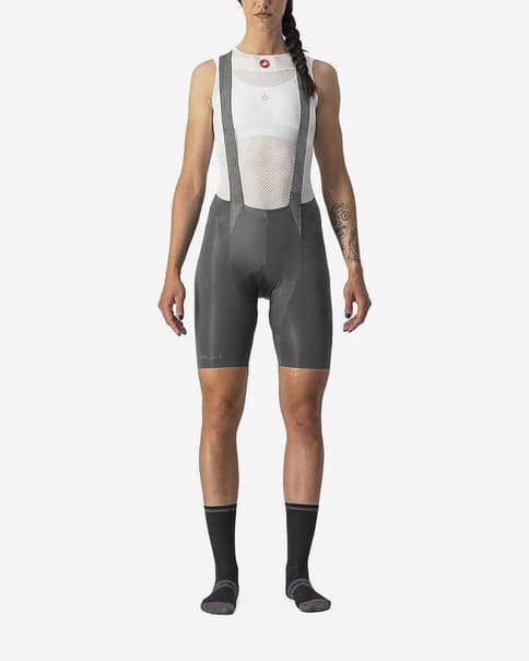 Castelli Free Aero Race Rosso Corsa Bib Shorts Bronze Grey Women