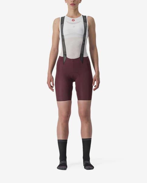 Culote Castelli Free Aero Race Rosso Corsa burdeos oscuro mujer