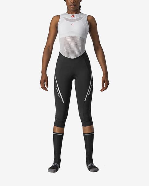 Culote pirata sin tirantes Castelli Velocissima 3 negro plateado mujer