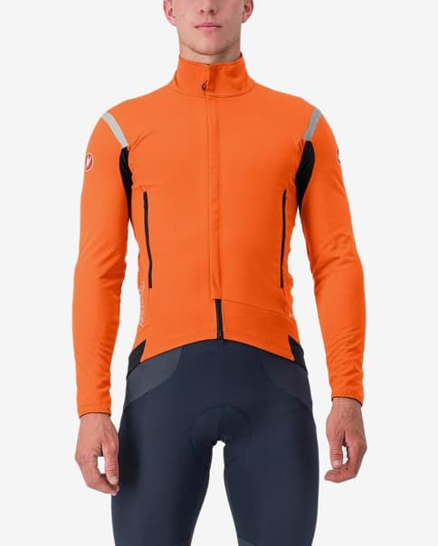 Chaqueta Castelli Perfetto RoS 2 Rosso Corsa GORE-TEX INFINIUM™ naranja claro negro