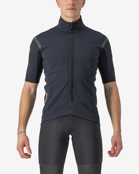 Maillot Castelli Gabba RoS 2 Rosso Corsa GORE-TEX INFINIUM™ manga corta negro claro reflectante