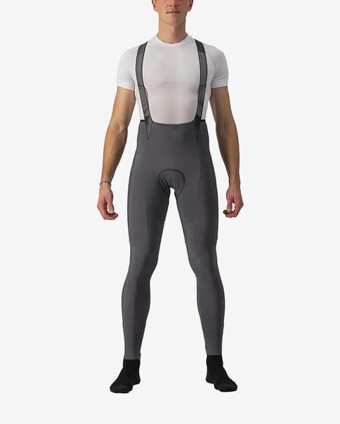 Castelli Free Aero Rosso Corsa Bib Tights Dark Grey