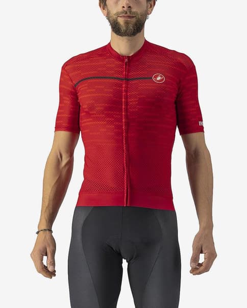 Maillot Castelli Insider manga corta rojo oscuro