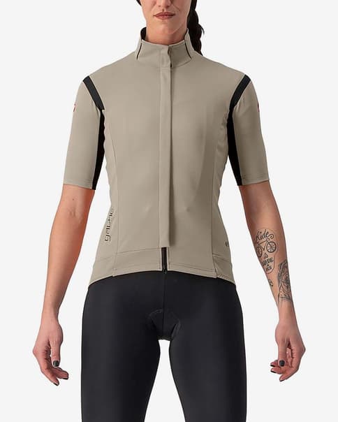 Maillot Castelli Gabba RoS 2 Rosso Corsa GORE-TEX INFINIUM™ manga corta gris claro mujer