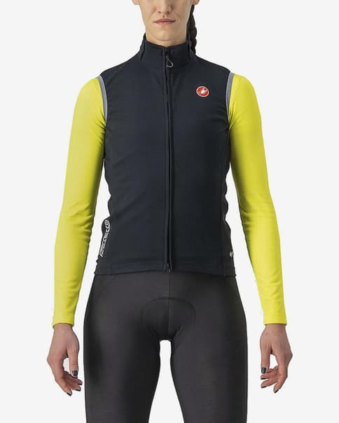 Chaleco cortavientos Castelli Perfetto RoS 2 Rosso Corsa GORE-TEX INFINIUM™ negro claro mujer